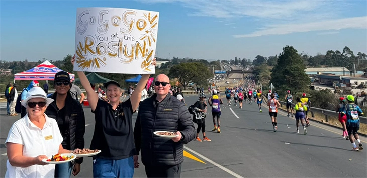 Gerber Paper team cheering runners at the Comrades Marathon 2026