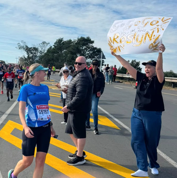 Gerber Paper team motivating runners along the Comrades Marathon route