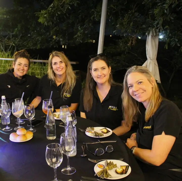 Guests seated together during the Durban Golf Day prize-giving dinner.
